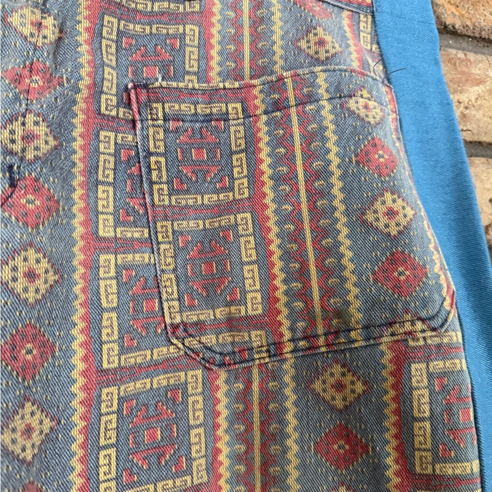 🌵 Seafarer Intuit Aztec Print Colorblock Flare Pants - Picture 3 of 9